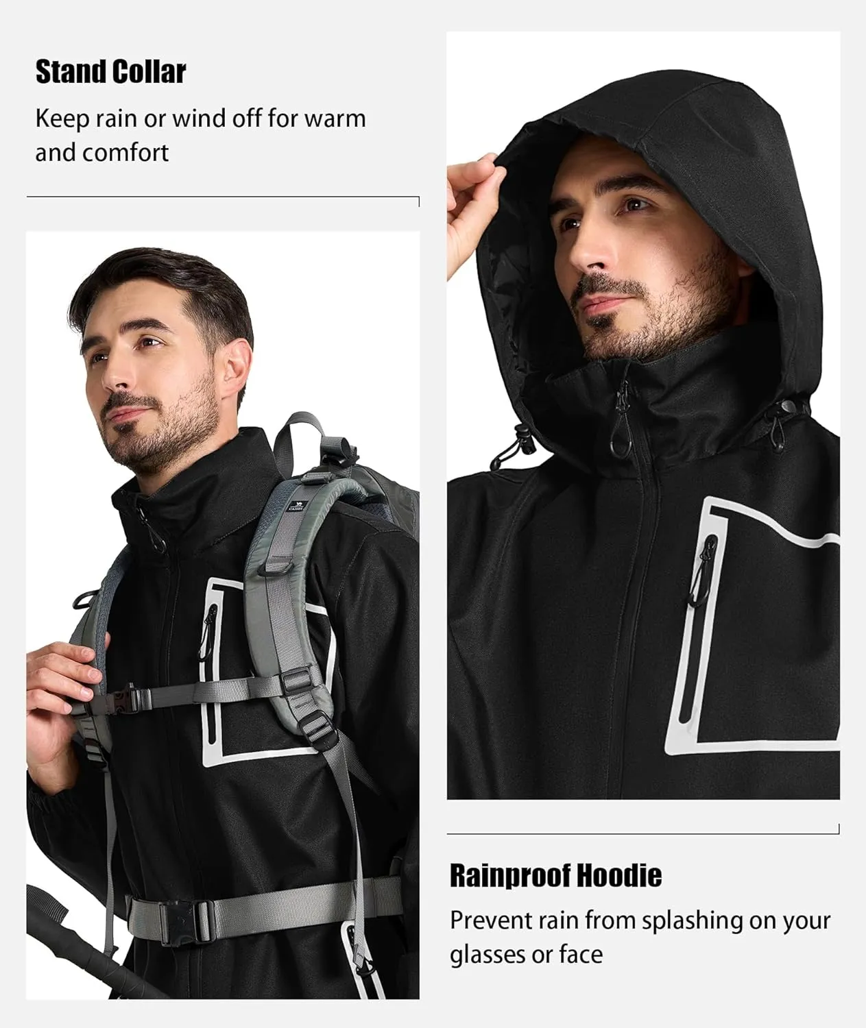 SWISSWELL Golf Rain Suits for Men Waterproof Golf Rain Gear Lightweight Windbreaker Jacket and Pants for Outdoors Work
