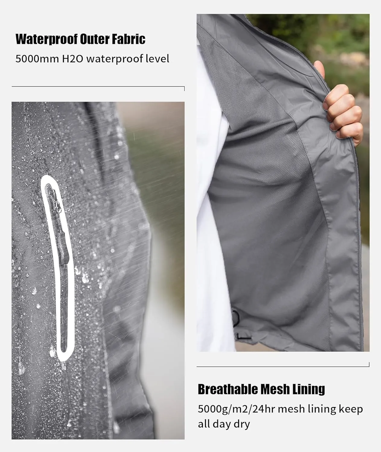 SWISSWELL Men's Waterproof Golf Rain Suit Rain Gear Jacket and Pant Outdoor Lightweight Hooded Raincoat