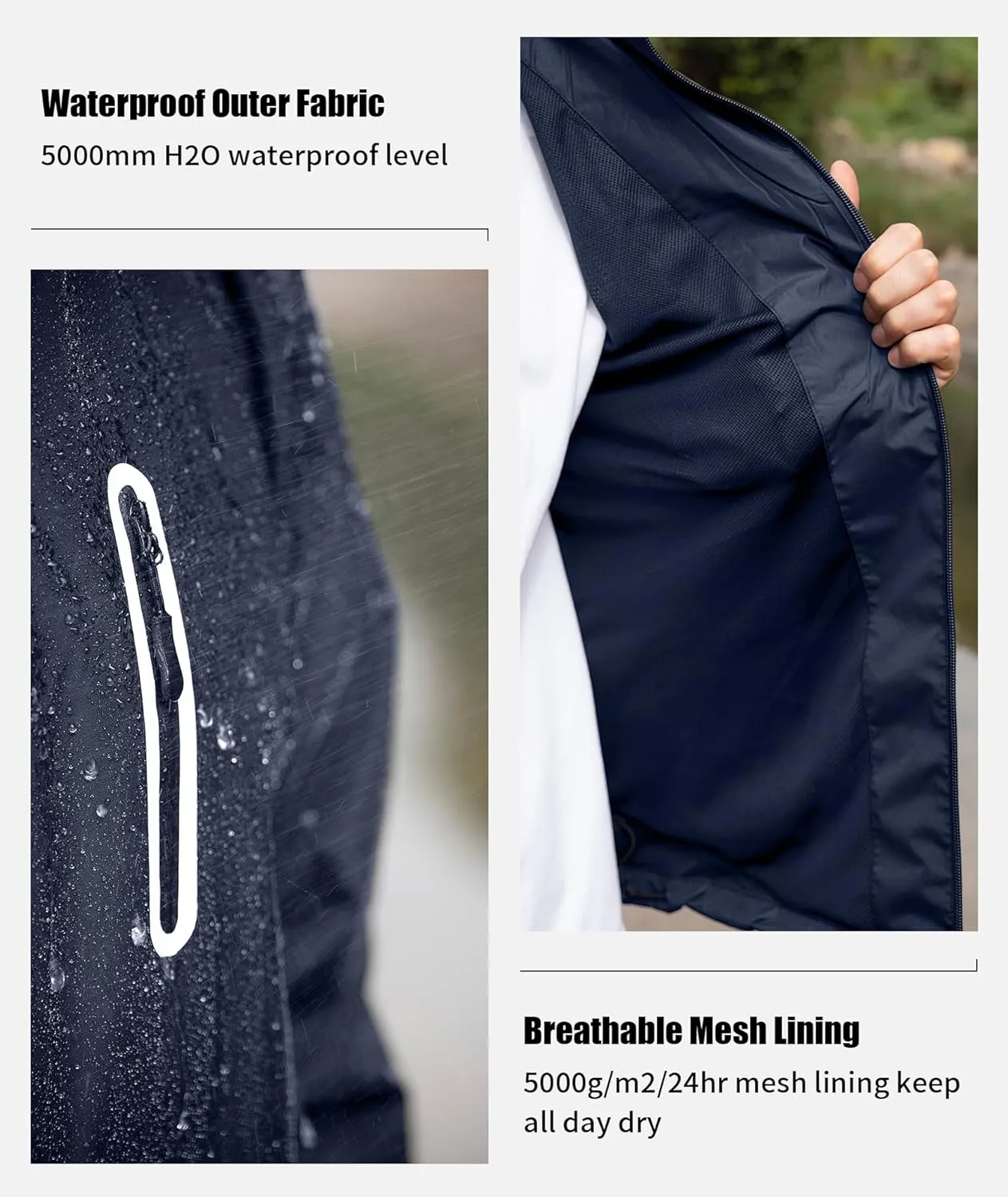 SWISSWELL Men's Waterproof Golf Rain Suit Rain Gear Jacket and Pant Outdoor Lightweight Hooded Raincoat