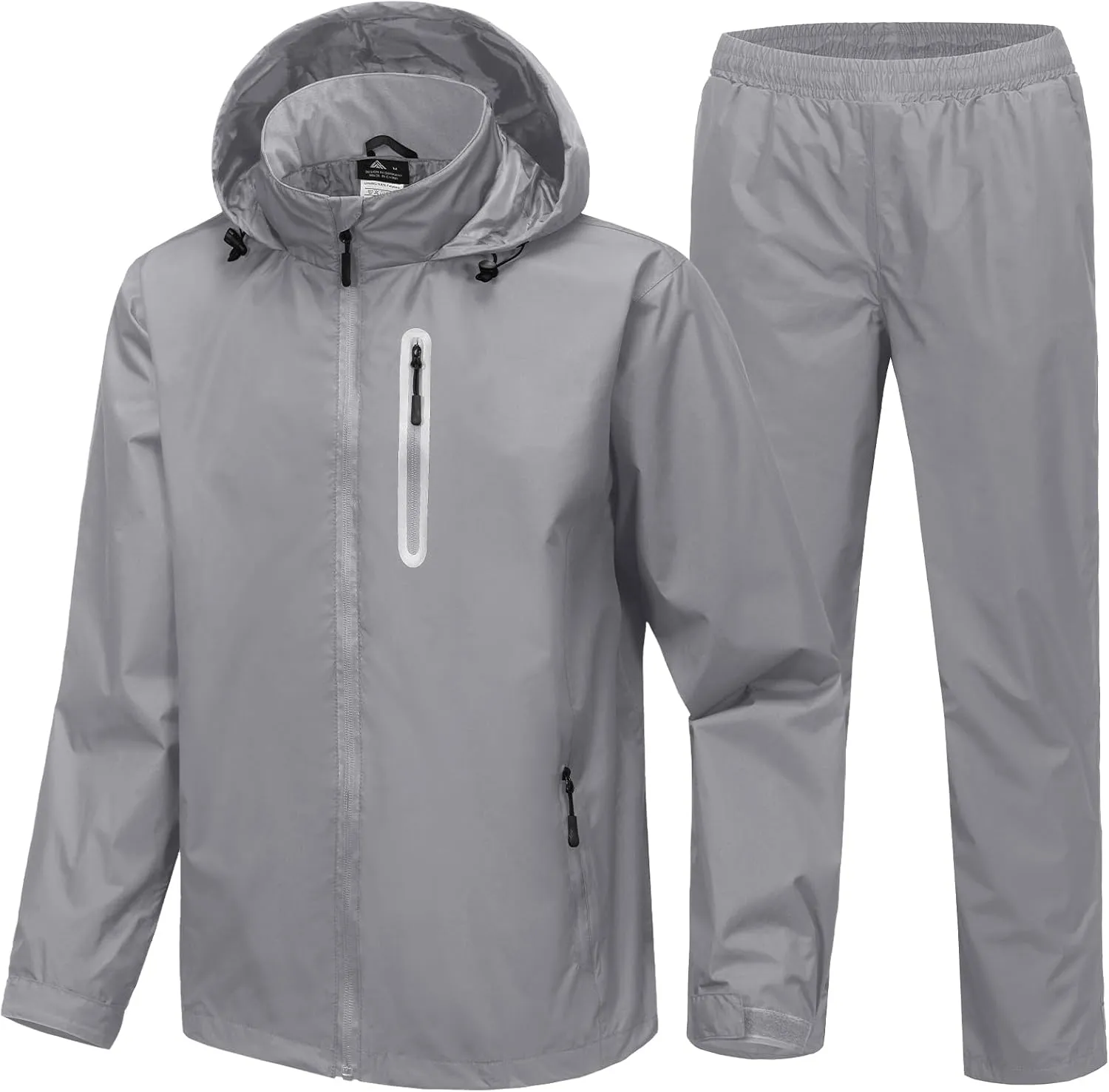 SWISSWELL Men's Waterproof Golf Rain Suit Rain Gear Jacket and Pant Outdoor Lightweight Hooded Raincoat