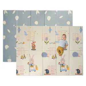 Taf Toys TAF13085 Urban Garden Extra-Large Cushioned Folded Play 200 x 150cm Baby Mat for Floor. Foldable Babies & Toddlers. Water Resistant Foam Playmat with Travel Bag. 0 Months  
