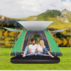 Tent Family Camping Tent Large Waterproof Pop Up Tents 5-8 Person Room Cabin Tent Instant Setup with Sun Shade Automatic Aluminum Pole (Color : Blue) (Blue One Size)