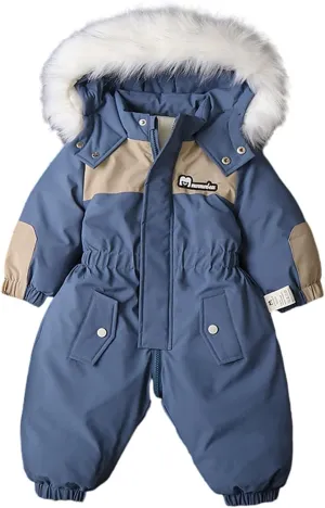 Toddler Baby Snowsuit Boys Girls Warm Winter Coat Infant Hoodie Jumpsuit Romper Ski Suits Puffer Jackets Outerwear