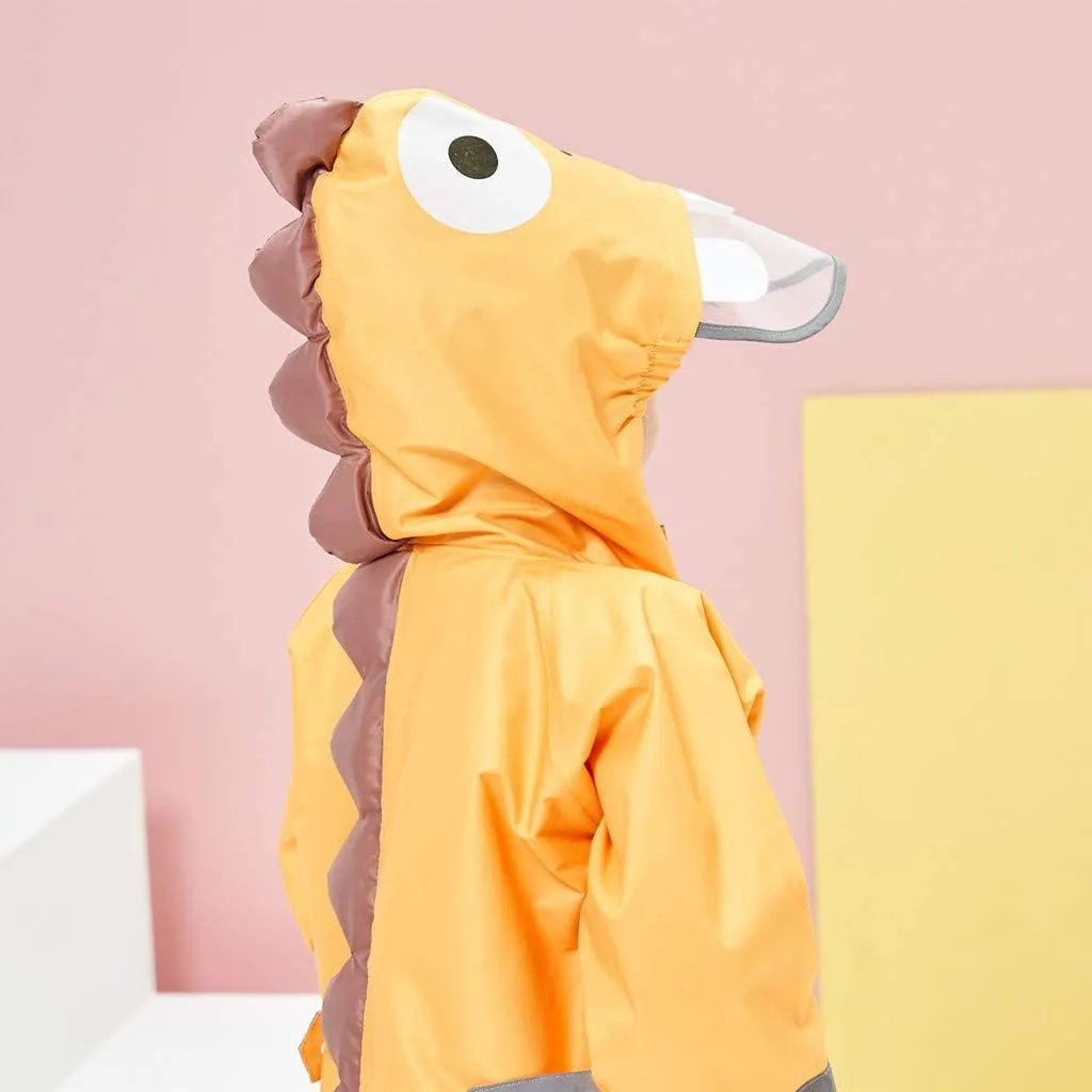 Toddler Rain Suit Baby Rain Suit with Hood Waterproof Coverall One Piece Rain Suit Kids(3-10 Years)