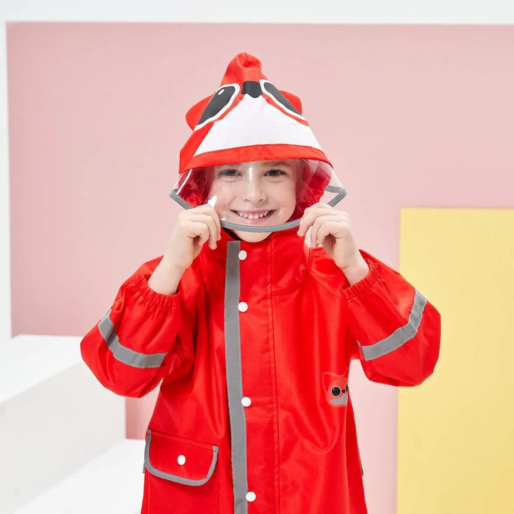 Toddler Rain Suit Baby Rain Suit with Hood Waterproof Coverall One Piece Rain Suit Kids(3-10 Years)