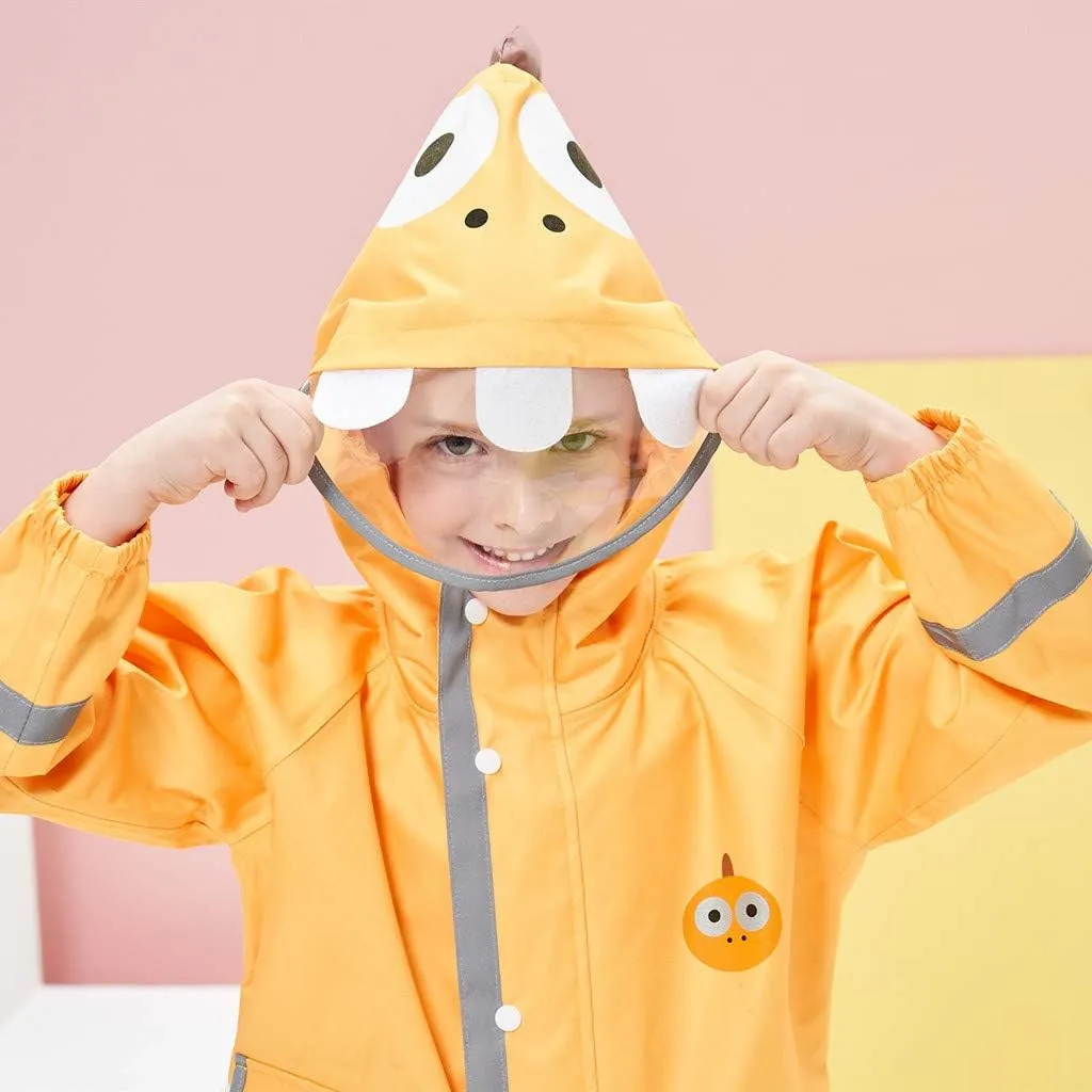 Toddler Rain Suit Baby Rain Suit with Hood Waterproof Coverall One Piece Rain Suit Kids(3-10 Years)