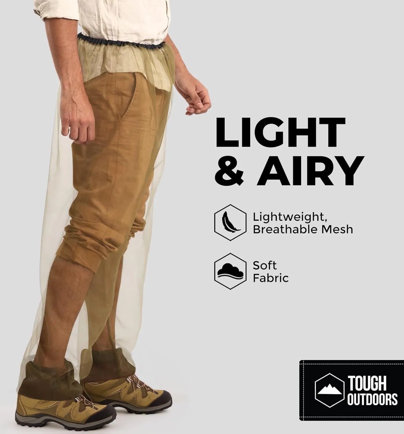 Tough Outdoors Mosquito Jacket - Bug Jacket with Hood for Men and Women - Mosquito Net Jacket for Gardening & Outdoor Protection from Bugs, Flies, Gnats - Green/Jacket Only, Small-Medium