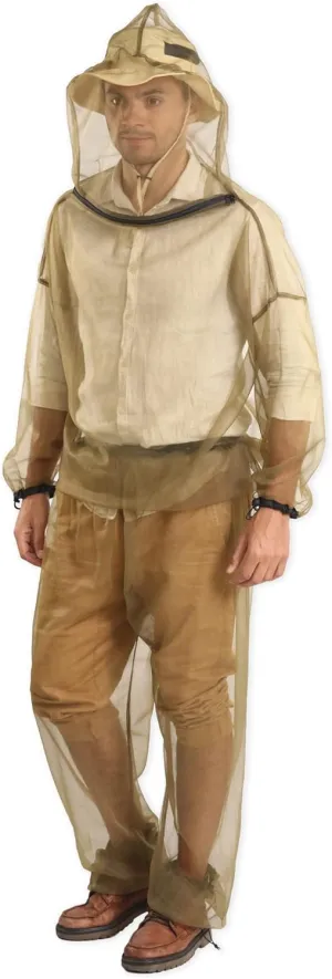 Tough Outdoors Mosquito Suit, Bug Jacket with Hood & Bug Pants, for Women & Men, Full Body Mosquito Net Suit for Gardening & Outdoor Protection - Green/Jacket   Pants Set, Large - Extra Large