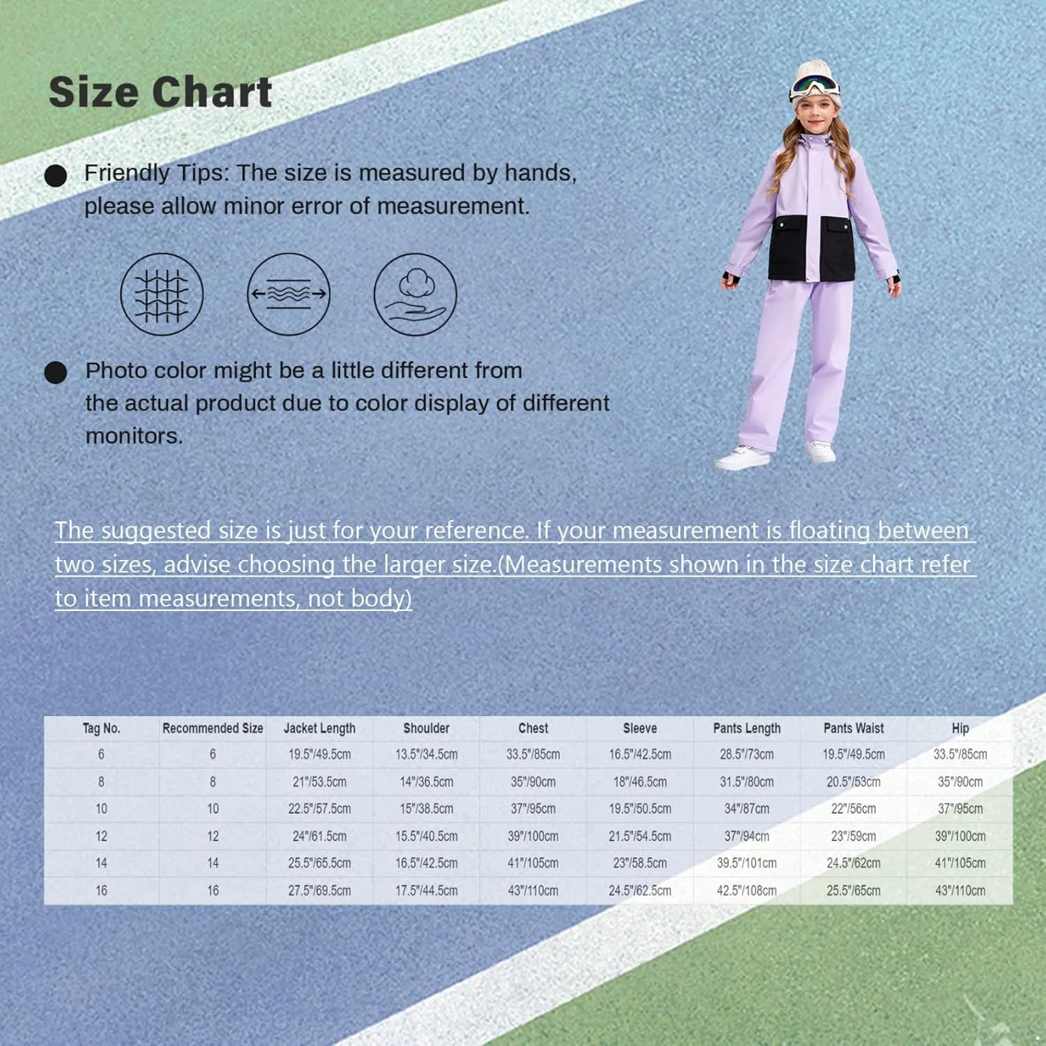 Unisex Kids Snowsuit Waterproof Winter Jacket And Pants with Pocket Ski Suit for Snowboarding Skiing