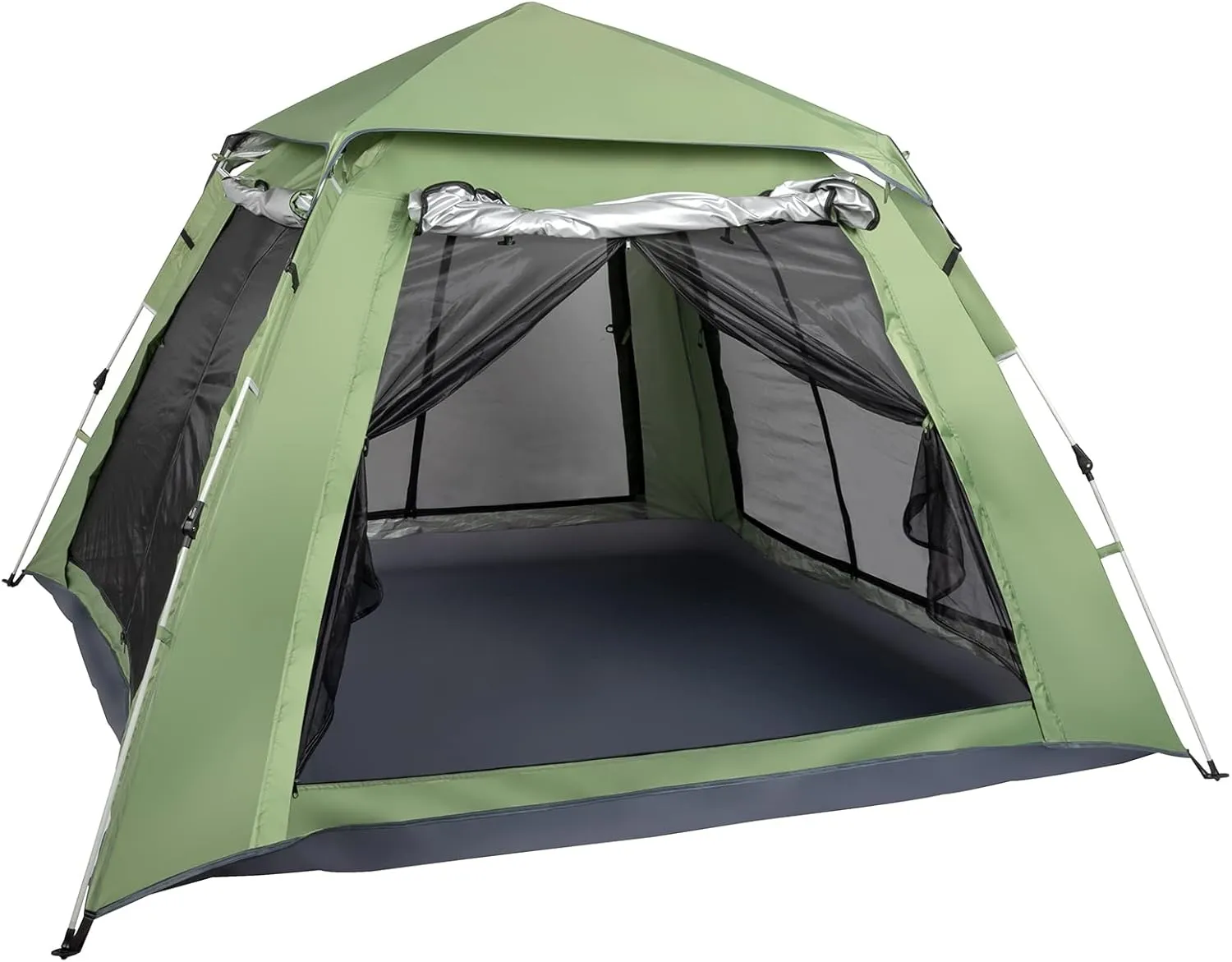 Vasitelan Pop Up Camping Tent, 4 Person Dome Tent, Outdoor Camp Tent for Camping, Festivals, Backyard