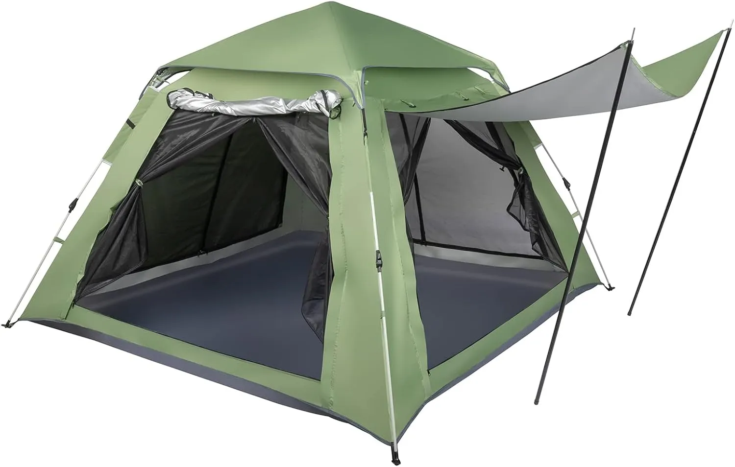 Vasitelan Pop Up Camping Tent, 4 Person Dome Tent, Outdoor Camp Tent for Camping, Festivals, Backyard