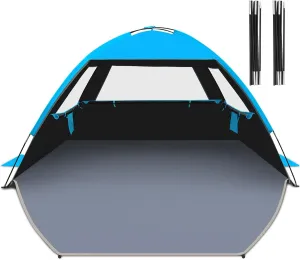 Venustas Beach Tent Sun Shelter for 3 Person with Aluminum Rod Tent Pole Replacement Accessories