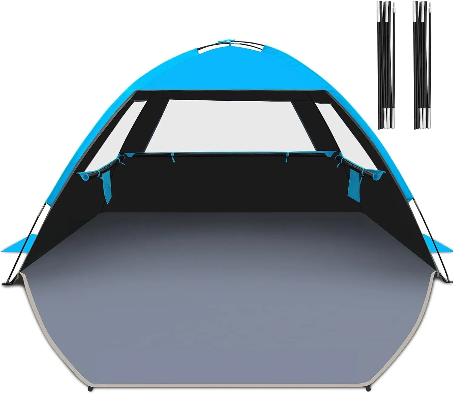 Venustas Beach Tent Sun Shelter for 3 Person with Aluminum Rod Tent Pole Replacement Accessories