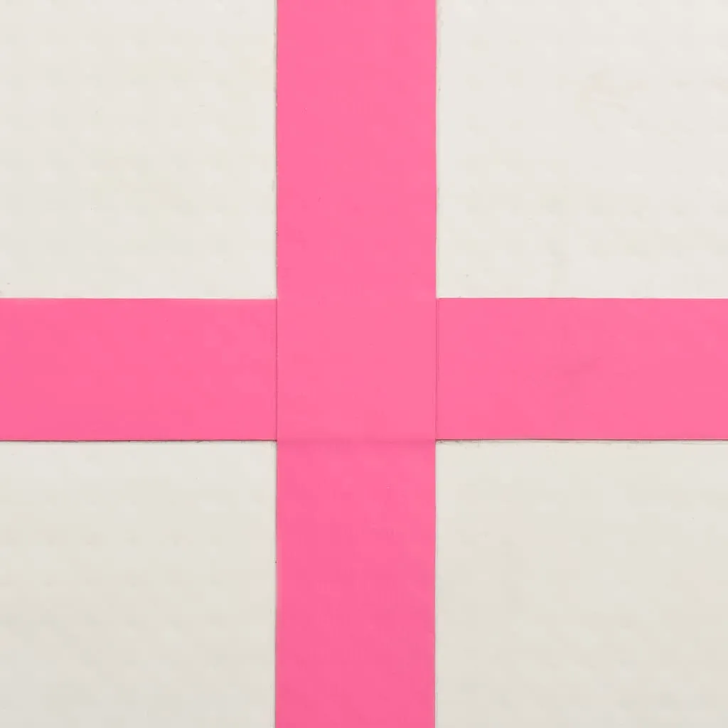 vidaXL Inflatable Gymnastics Mat with Pump 400x100x15 cm PVC Pink
