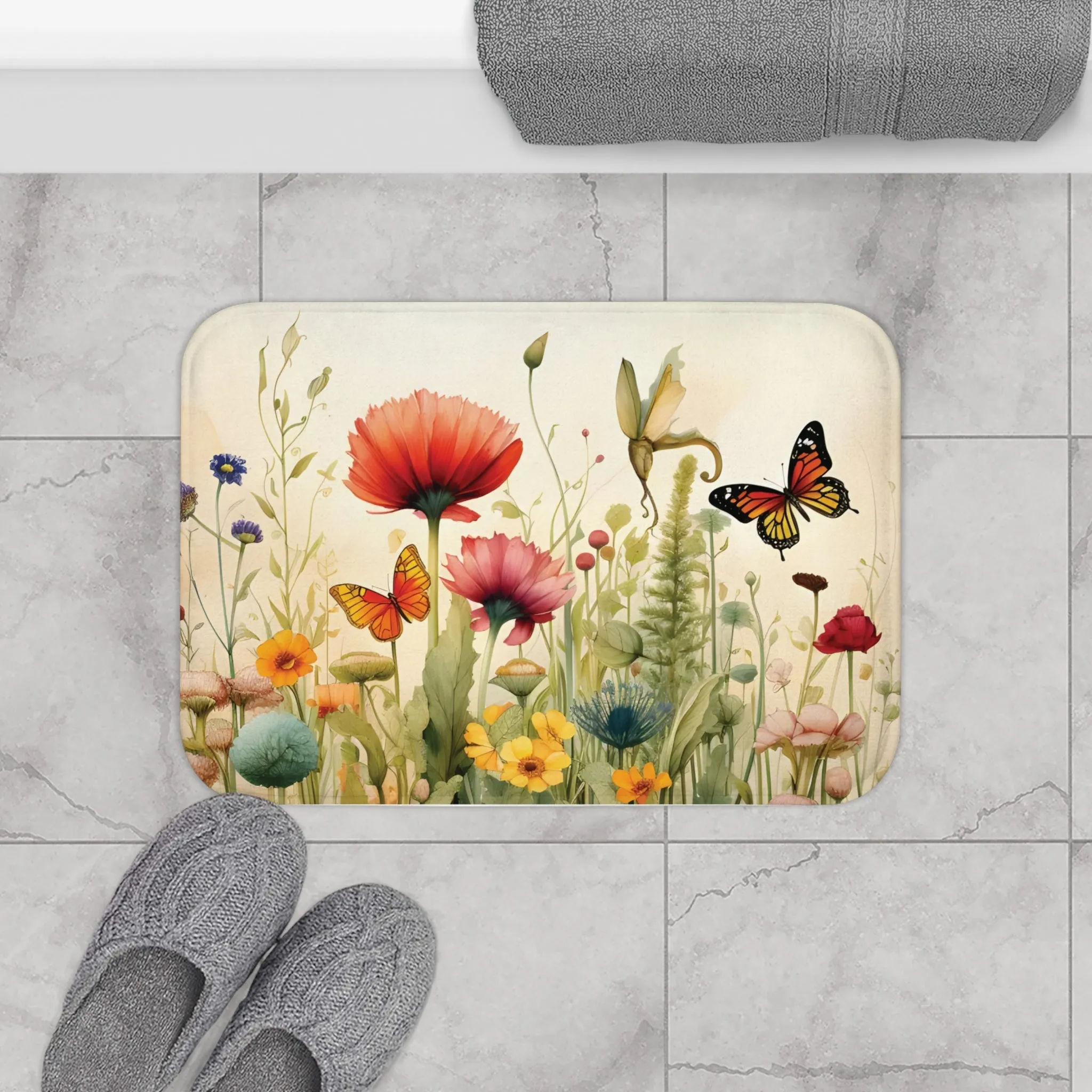 Visions of Spring Memory Foam Bath Mat