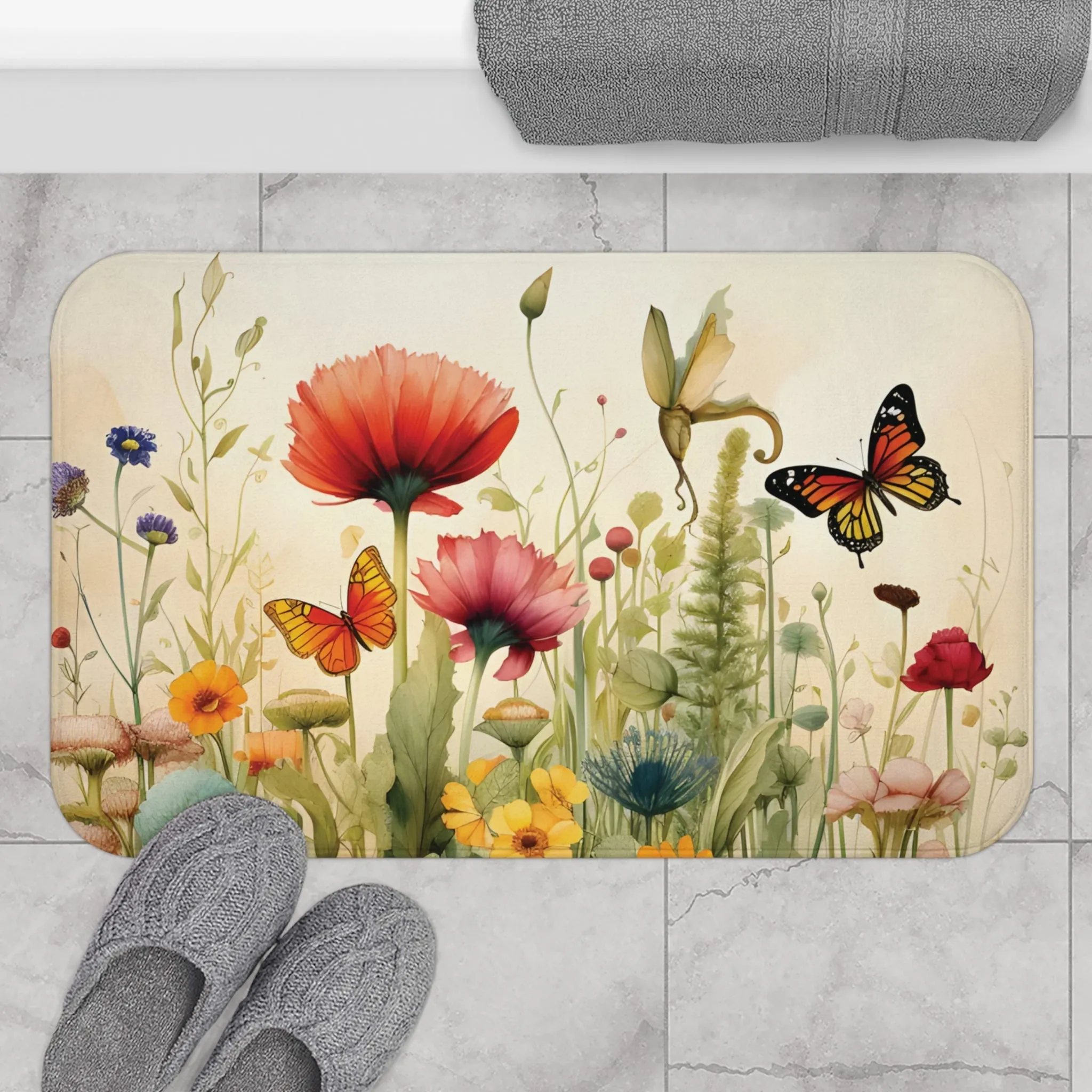 Visions of Spring Memory Foam Bath Mat