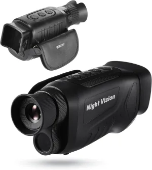 VIVITAR Night Vision Binocular Camera, 4X Optical Magnification, 2.7" Full High Definition LCD Display, 300M/ 985FT Infrared Distance, 1080P High Definition Video, 16MP Photos