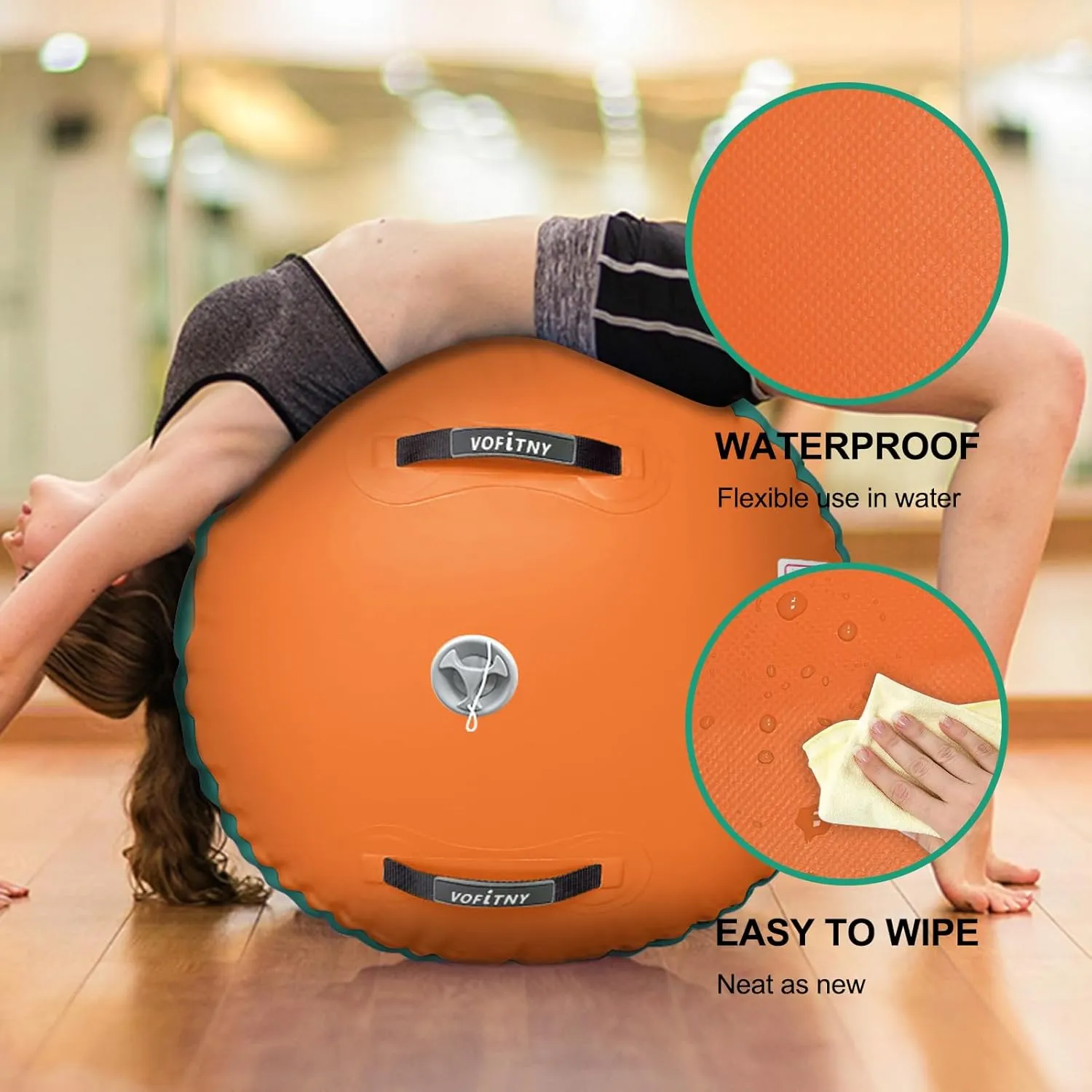 VOFiTNY Gymnastics Air Barrel Air Roller, Tumbling Trainer Octagon Mat Roller Back-bend for Home/Gym, Do Not Include Pump