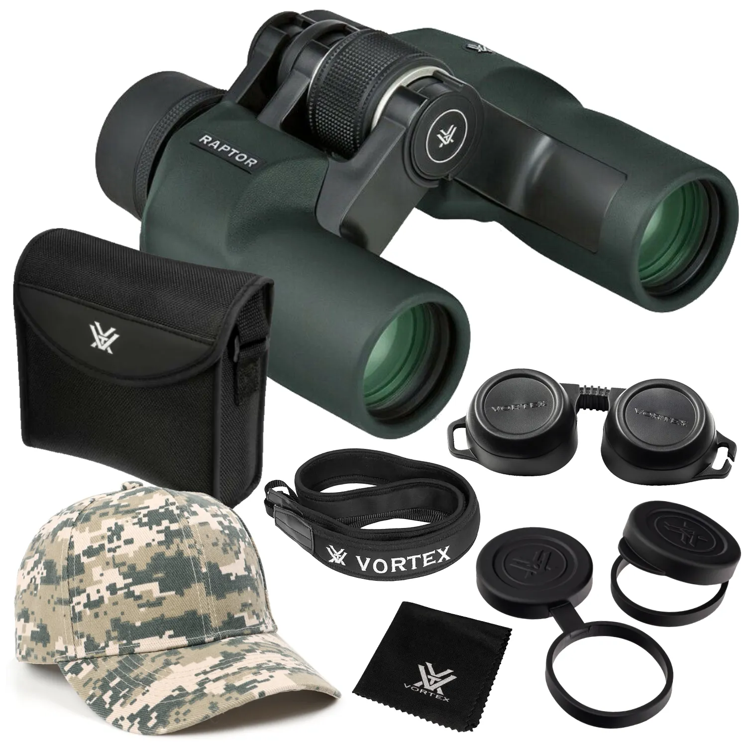 Vortex Optics Raptor 10x32 R310 Porro Prism Binocular with Free Hat Bundle