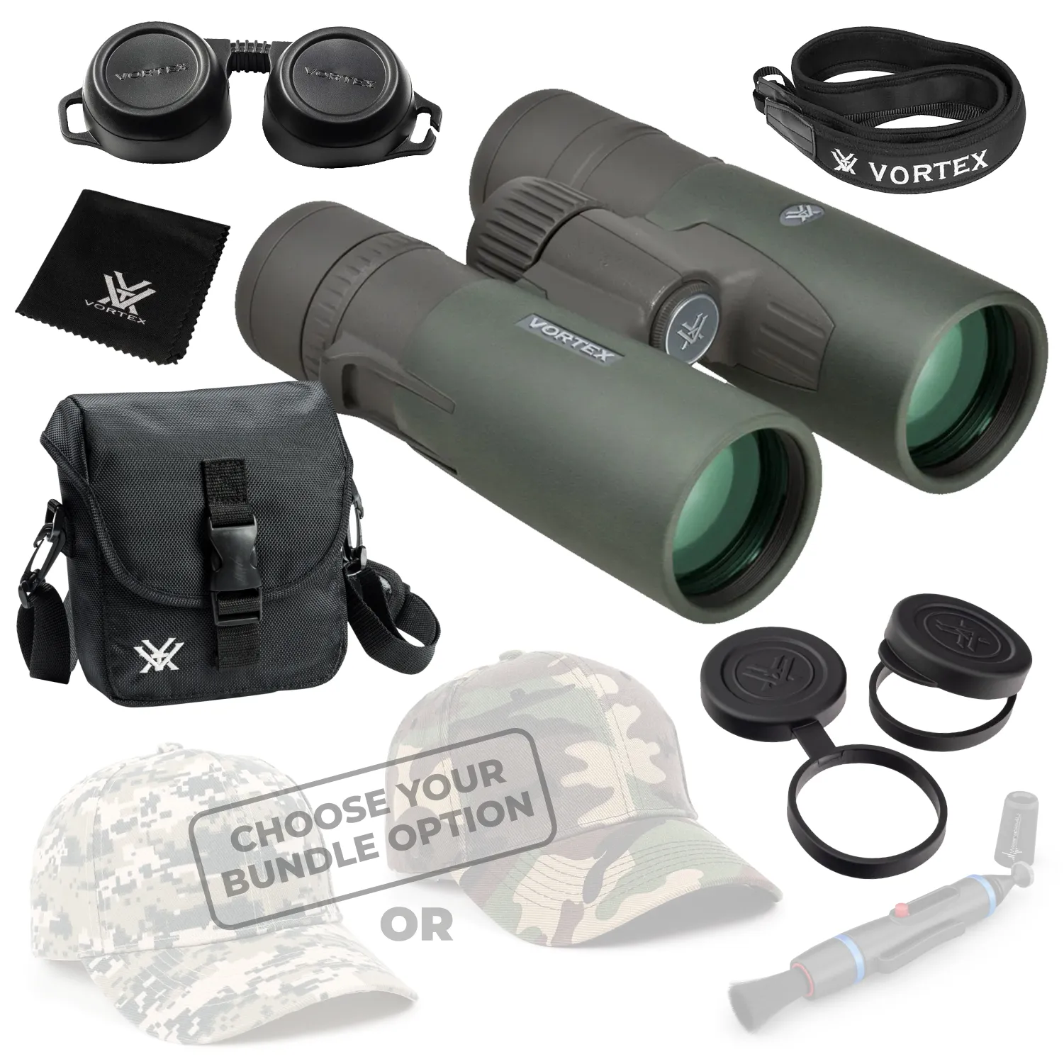 Vortex Optics Razor HD 10x42 Roof Prism Binocular RZB-2102 with Free Hat and Wearable4U Bundle