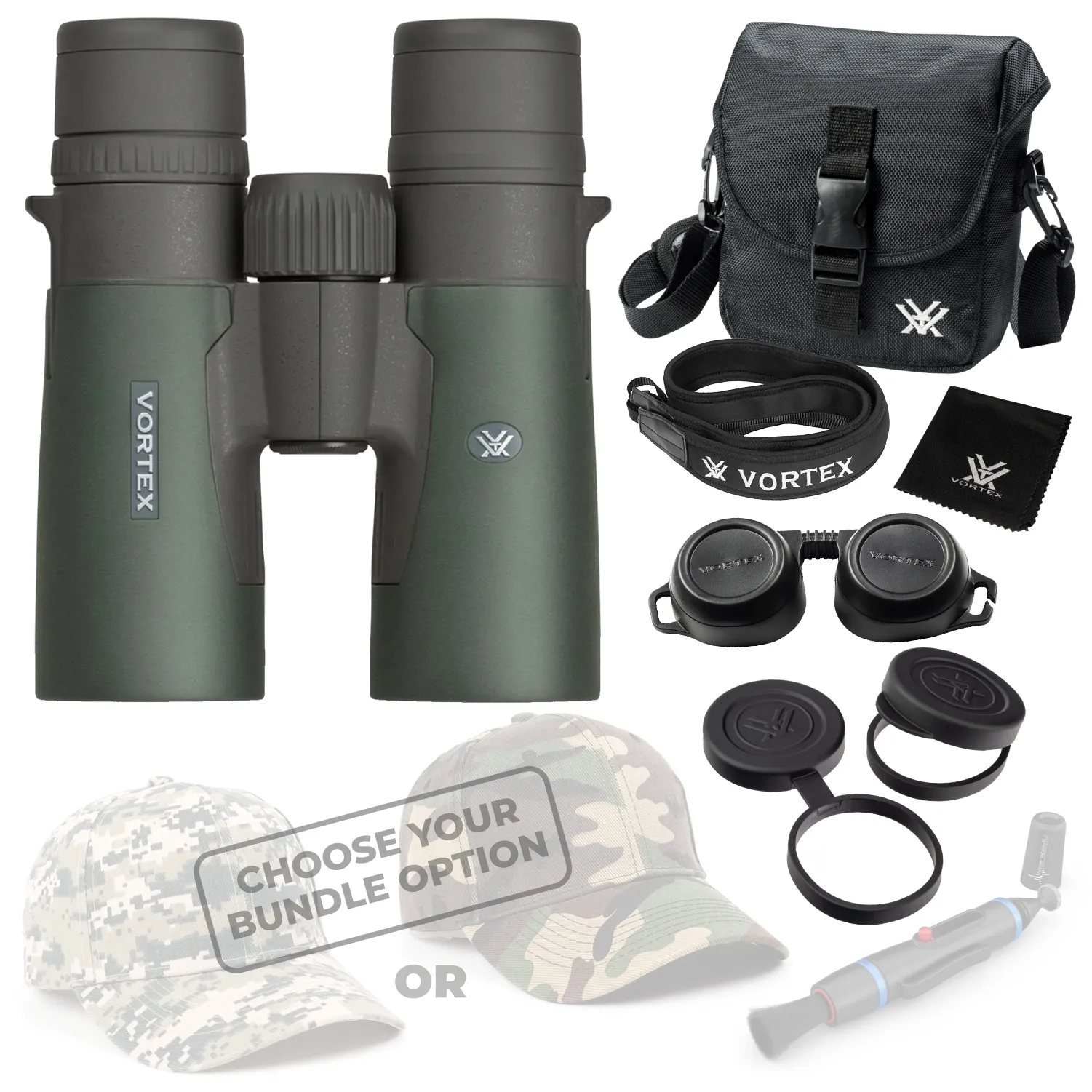 Vortex Optics Razor HD 8x42 Roof Prism Binocular RZB-2101 with Free Hat and Wearable4U Bundle