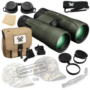 Vortex Optics Viper HD 12x50 Roof Prism Binocular V203 with Free Hat and Wearable4U Bundle