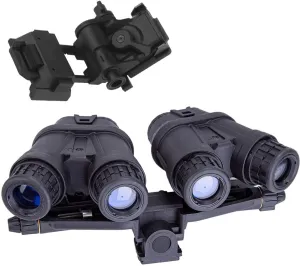 Vortix 1PC Gpnvg18 Four-Tube Binocular Night Vision Goggles Model   1PC L4g24 Night Vision Goggles Mount, Fast Helmets Supportor Acessories Cosplay Prop (Black)