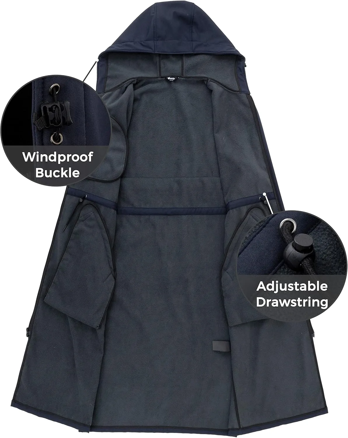 wantdo Unisex Waterproof Swim Parka Long Swim Cover Up Swim Coat for Adult and Youth