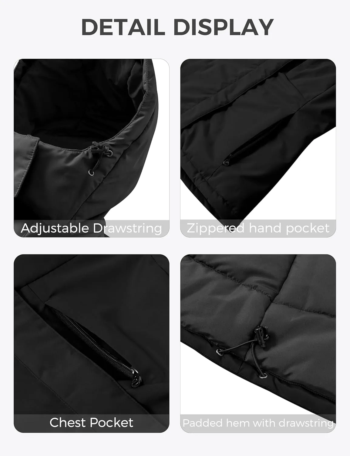 Wantdo Women's Mountain Waterproof Ski Jacket Hooded Winter Snow Coat Insulated Parka Fleece Rain Jacket