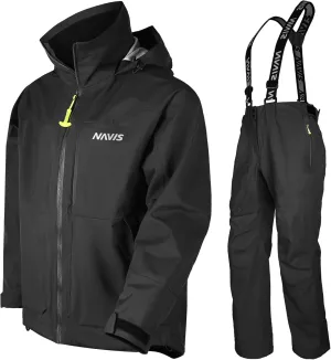 Waterproof Fishing Rain Suit - Wading Jacket & Bib Pants Set for Men, Foul Weather Gear