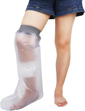 Waterproof Leg Cast Cover for Shower Bath Adult, Reusable Watertight Seal Cast Shower Cover Leg to Keep Wounds Dry, Bandage Cast Protector for Leg Foot Ankle, No Mark on Skin