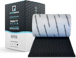 Wavy Plus Sound Deadening Lightweight Closed Cell Foam Mat SSK-WAVYPLUS 196.9"/19.69", 26.92 sq ft