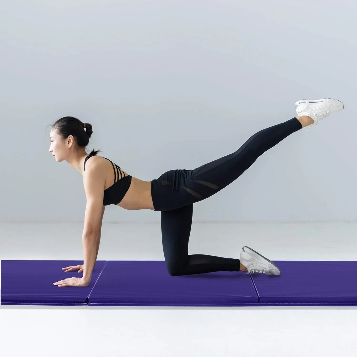 We Sell Mats - 4 ft x 8 ft x 2 in Personal Fitness & Exercise Mat for Home Workout - Lightweight and Folds for Carrying – All Purpose Home Gym Mat – Thick Mat for Yoga, Pilates, Stretches, and Floor Exercises