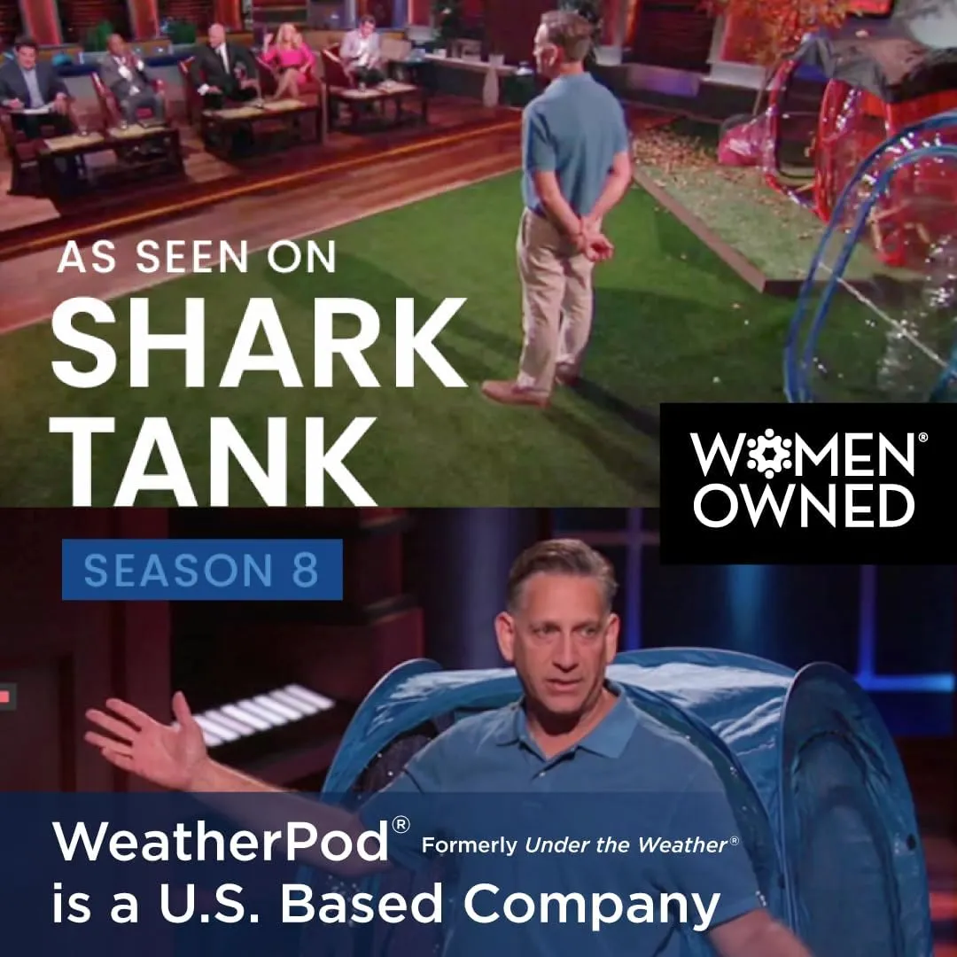 WeatherPod® The Original Shark Tank MyPod™ 1-2 Person Pop-Up Pod - Stay Warm, Dry, and Out of The Sun - Weather Pod for Sports, Rain, or Wind