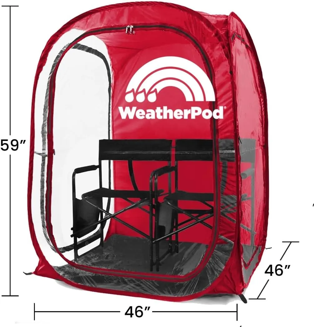 WeatherPod® The Original Shark Tank MyPod™ 1-2 Person Pop-Up Pod - Stay Warm, Dry, and Out of The Sun - Weather Pod for Sports, Rain, or Wind