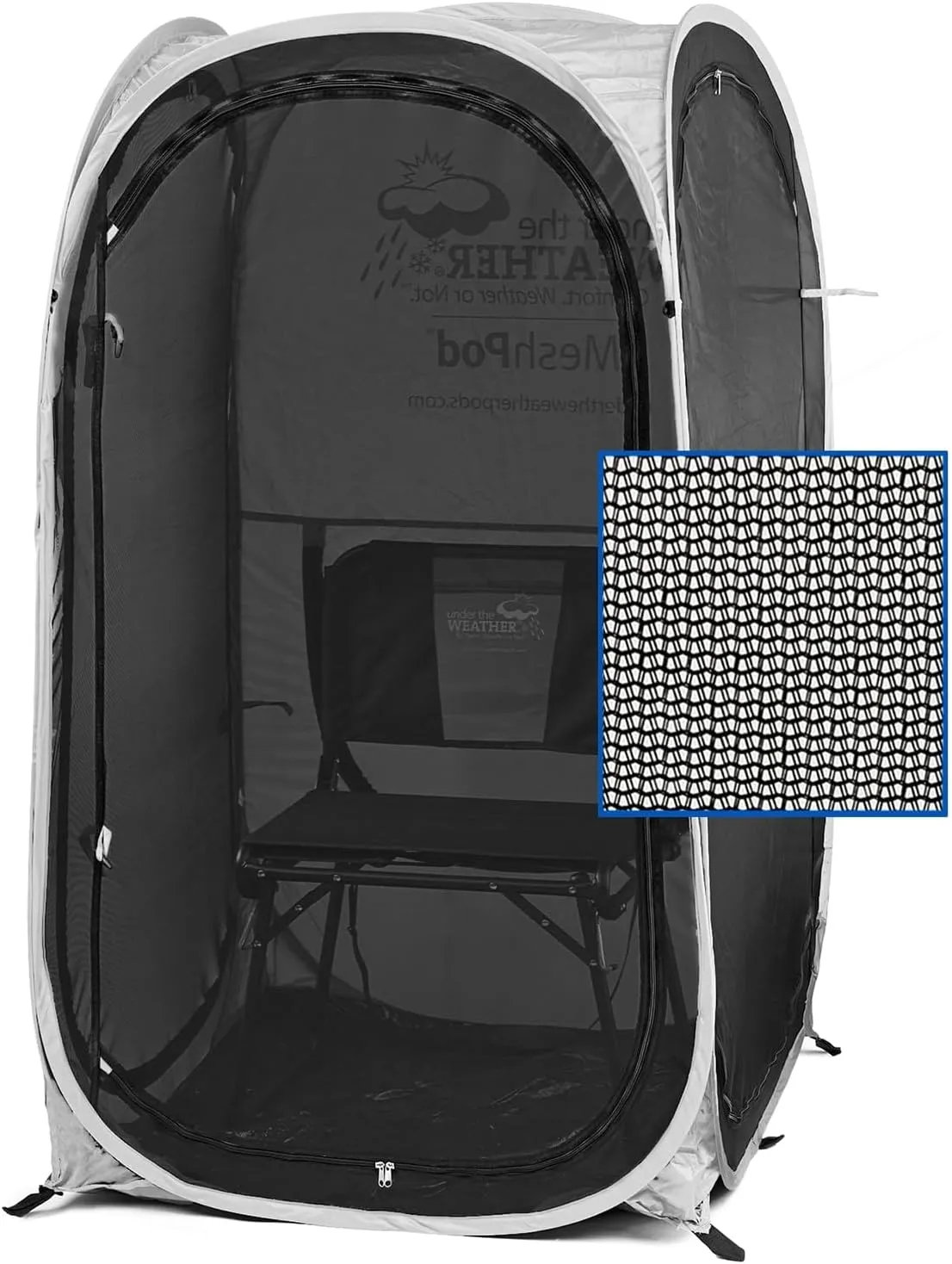WeatherPod® The Original Shark Tank MyPod™ Mesh 1-2 Person Pop-Up Screen Pod - Keeps Out Bugs, Mosquitos, and Harmful UV Rays - UPF 50 for Maximum Protection from The Sun