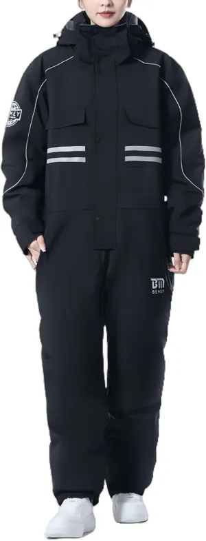 Winter Outdoor Riding Insulated Full-Body Suit, Overoles Para El Frío Para Hombre, Waterproof & Windproof Snow Suit
