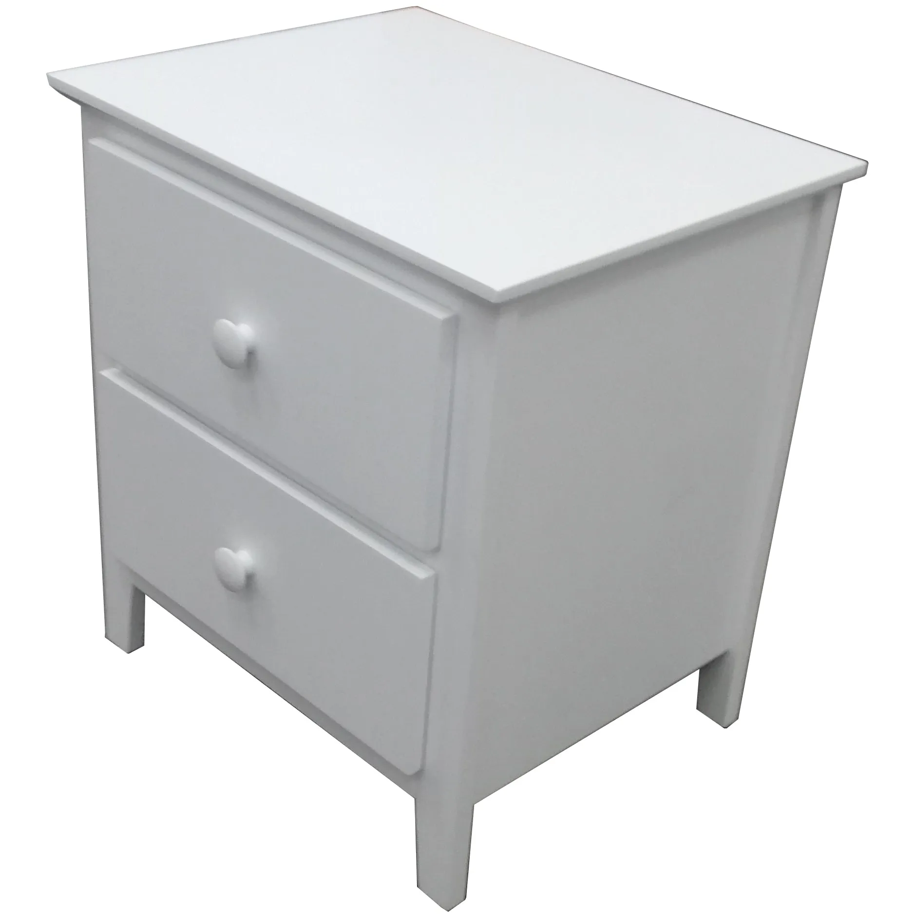 Wisteria 4pc Double Bed Suite Bedside Tallboy Bedroom Set Furniture Package -WHT