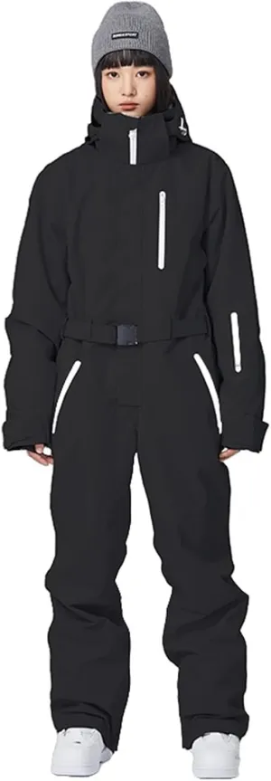 Women and Men's One Piece Ski Suit Waterproof Insulated Snowboard Jacket Snow Suit Winter Outdoor Snowsuit