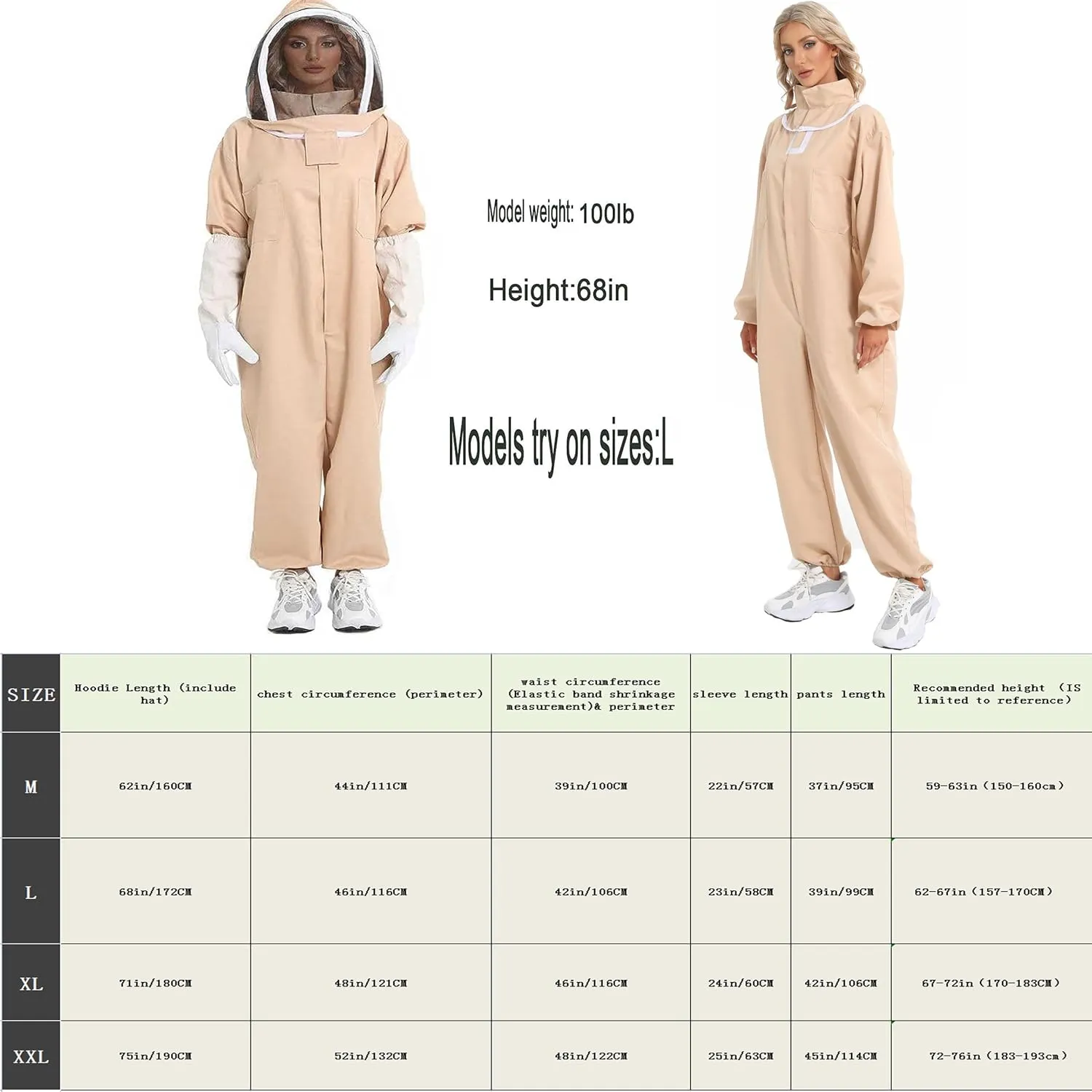 Women bee Keeper Suit &bee Suits for Men Sting Proof and Gloves