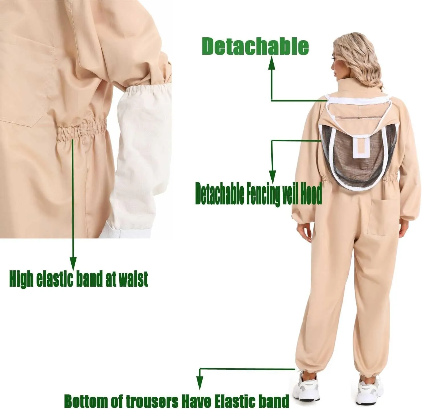 Women bee Keeper Suit &bee Suits for Men Sting Proof and Gloves
