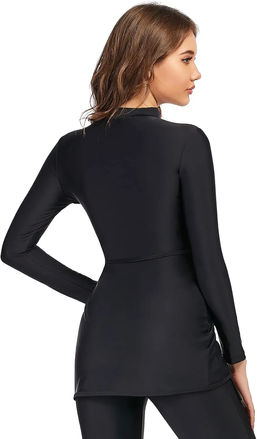 Women Burkini Swimsuits Modest Muslim Swimwear Islamic Long Sleeve Full Cover Hijab Top Swim Pants ​Bathing Suit