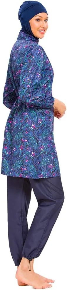 Women Modest Muslim Swimsuit Full Coverage Swimwear Islamic Hijab Ladies Beachwear Swimming Burkini Swim Suit