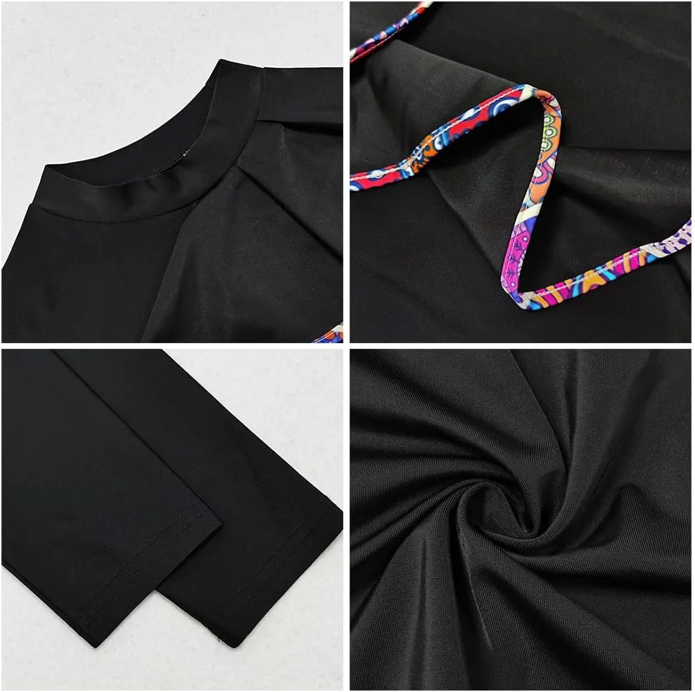 Women Muslim Burkini Swimsuits Modest Swimwear Islamic Long Sleeve Full Cover Hijab Dress Top Swim Pants ​Bathing Suit