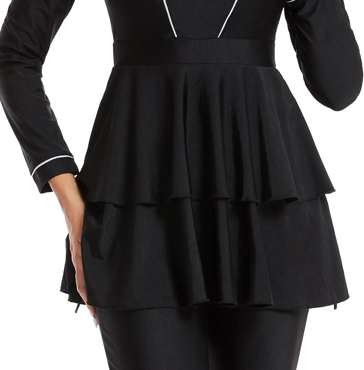Women Muslim Burkini Swimsuits Modest Swimwear Islamic Long Sleeve Full Cover Hijab Top Swim Pants Sets ​Bathing Suits