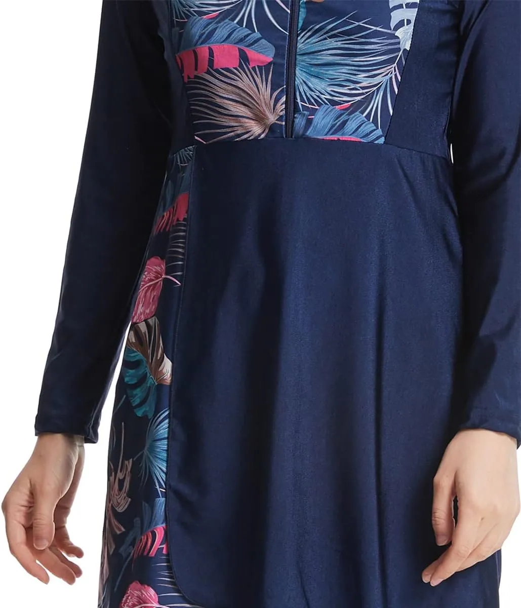 Women Muslim Burkini Swimsuits Modest Swimwear Islamic Long Sleeve Full Cover Hijab Top Swim Pants Sets ​Bathing Suits