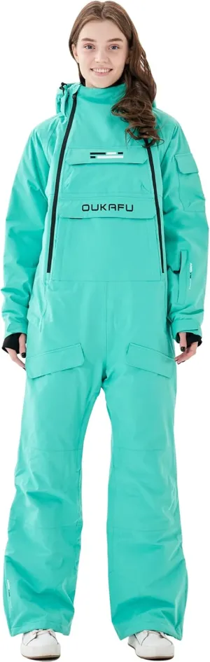 Women One Pieces Ski Suits Waterproof Ski Jumpsuits Winter Onesies Snowsuits Snowboard Coveralls for Snow Sports