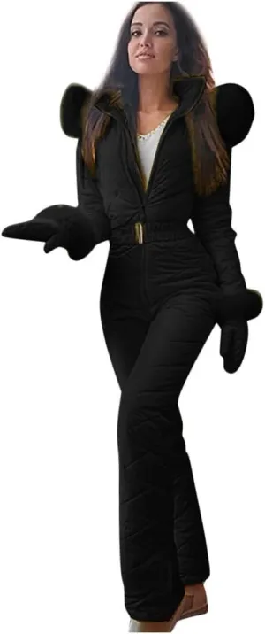 Women Ski Suits One Piece Snow Suits Waterproof Windproof Men Snowsuit Insulated Ski Jumpsuit for Snow Sports