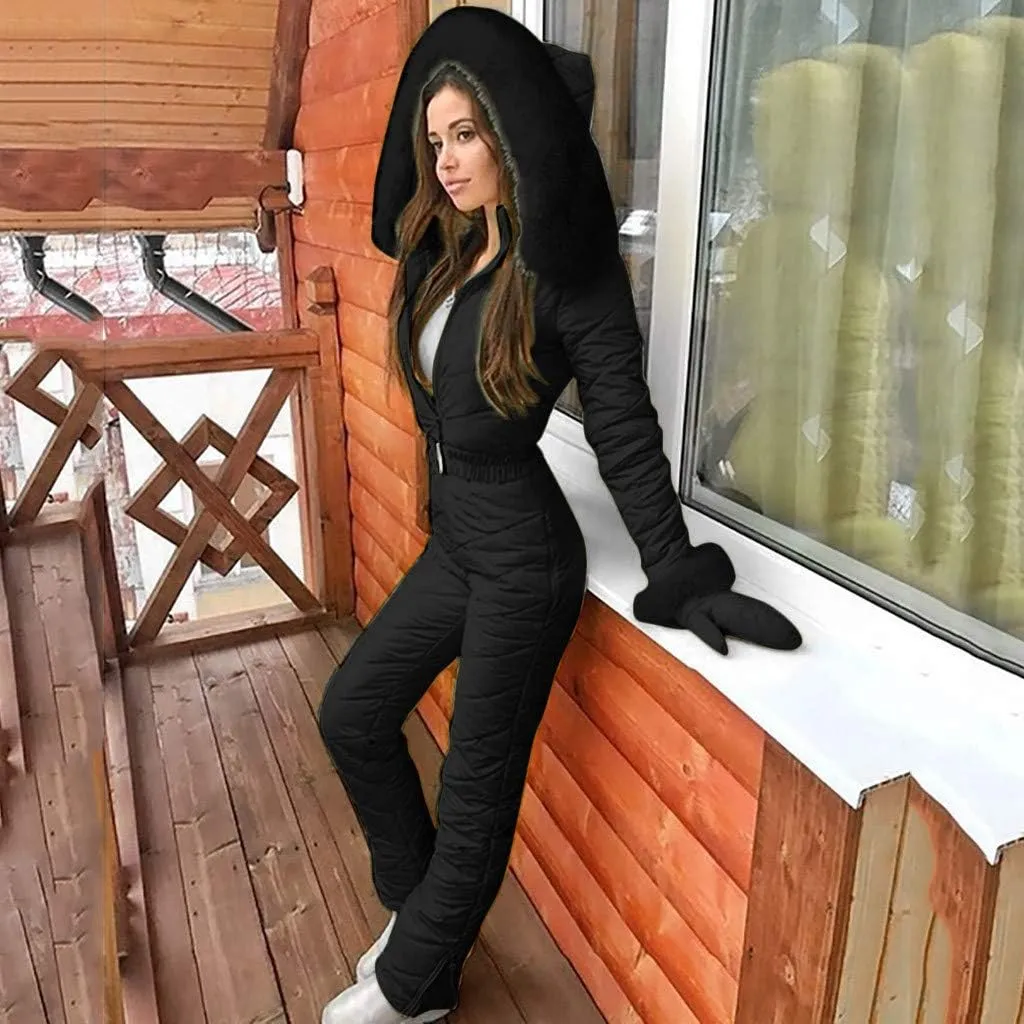 Women Ski Suits One Piece Snow Suits Waterproof Windproof Men Snowsuit Insulated Ski Jumpsuit for Snow Sports
