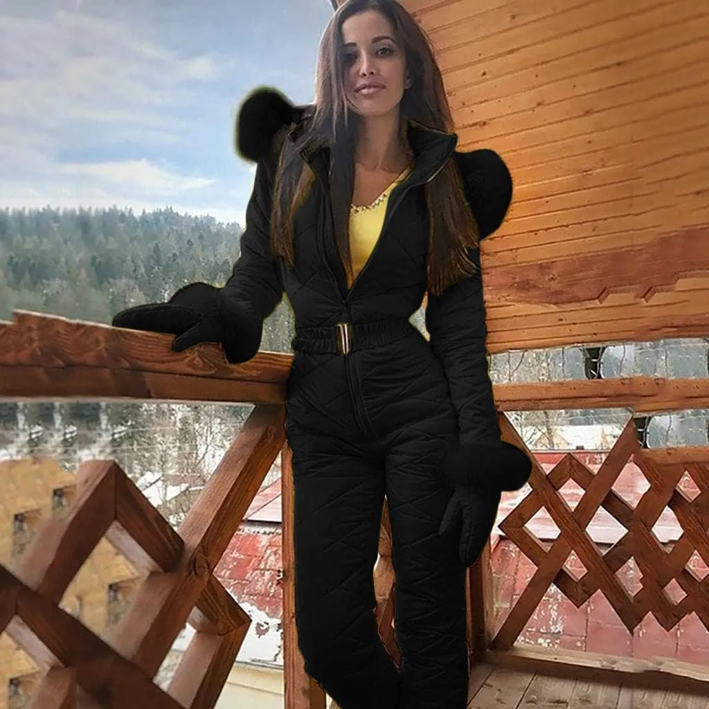 Women Ski Suits One Piece Snow Suits Waterproof Windproof Men Snowsuit Insulated Ski Jumpsuit for Snow Sports